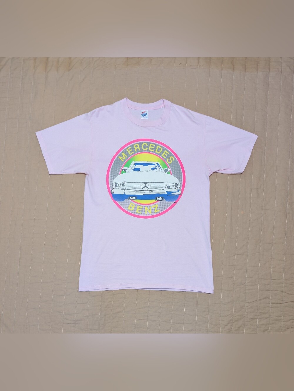 Vintage Mercedes Benz Puff Paint T-shirt